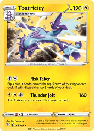 Toxtricity (63)/189 Holo Rare Reverse Holofoil