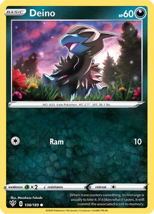 Deino (108)/189 Common Reverse Holofoil