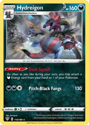 Hydreigon (110)/189 Rare Reverse Holofoil