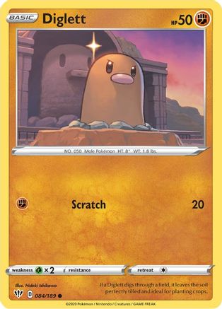 Diglett (84)/189 Common Reverse Holofoil