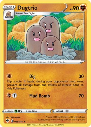 Dugtrio (85)/189 Uncommon Reverse Holofoil
