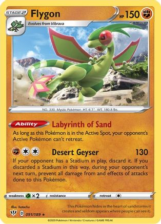 Flygon (91)/189 Rare Reverse Holofoil