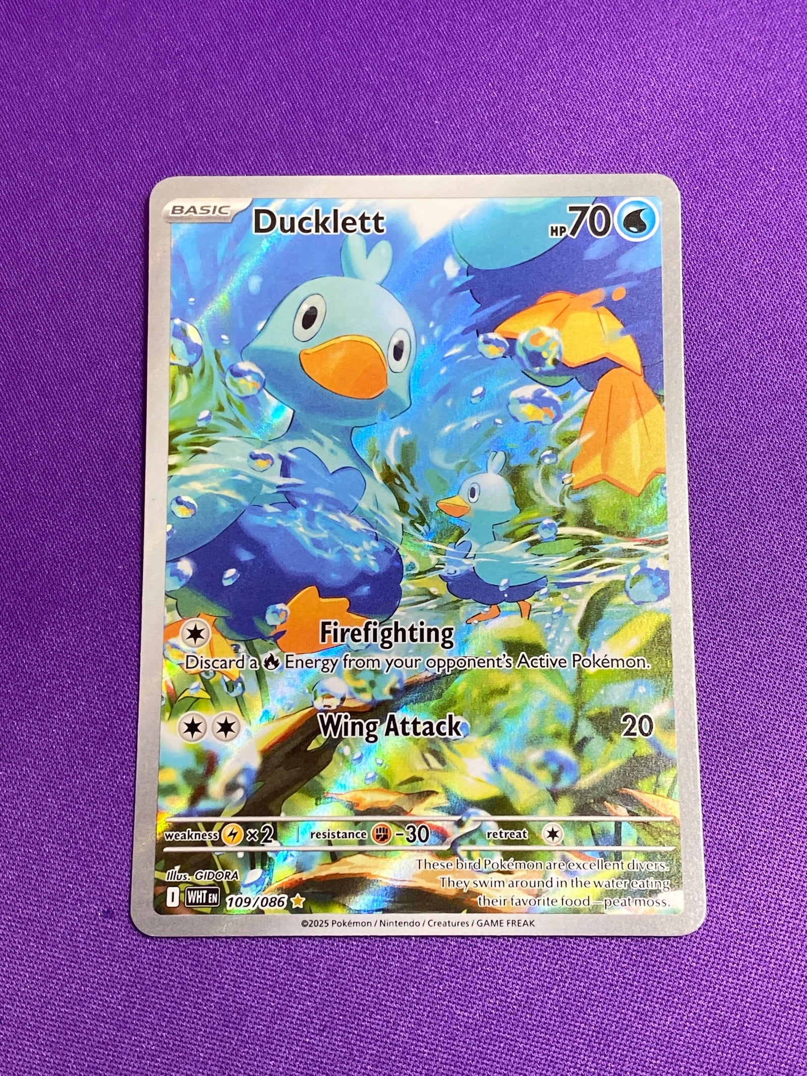 Ducklett - 109/086 Illustration Rare Holofoil (Cabinet-NM)