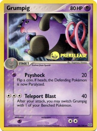 Grumpig - 29/106 (Prerelease) (29) Promo