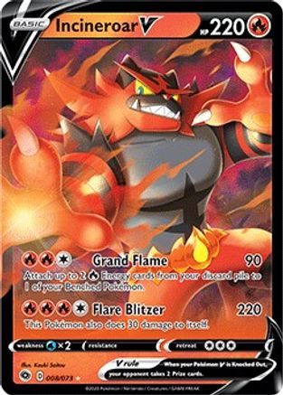 Incineroar V (8)/73 Ultra Rare Holofoil