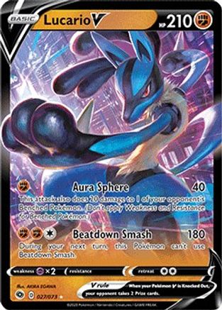 Lucario V (27)/73 Ultra Rare Holofoil