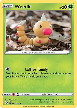 Weedle (2)/73 Common Reverse Holofoil