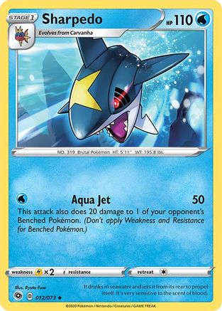 Sharpedo (12)/73 Uncommon Reverse Holofoil