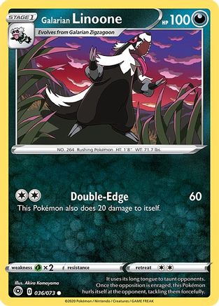 Galarian Linoone (36)/73 Common Reverse Holofoil
