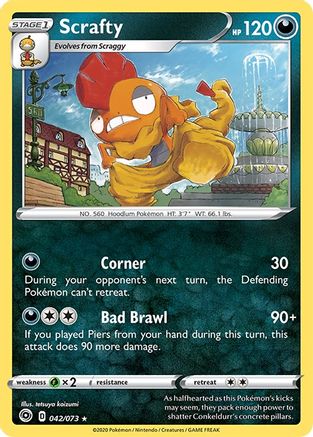 Scrafty (42)/73 Holo Rare Reverse Holofoil