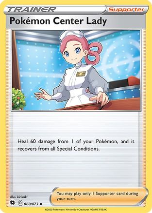 Pokemon Center Lady (60)/73 Uncommon Reverse Holofoil