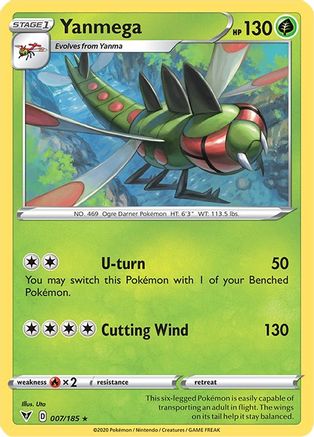 Yanmega (7)/185 Rare Reverse Holofoil