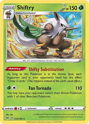 Shiftry (12)/185 Rare Reverse Holofoil