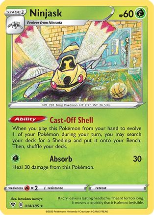 Ninjask (14)/185 Rare Reverse Holofoil