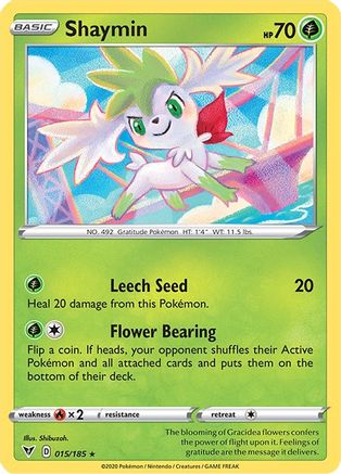 Shaymin (15)/185 Holo Rare Reverse Holofoil