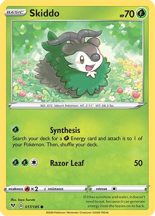 Skiddo (17)/185 Common Reverse Holofoil