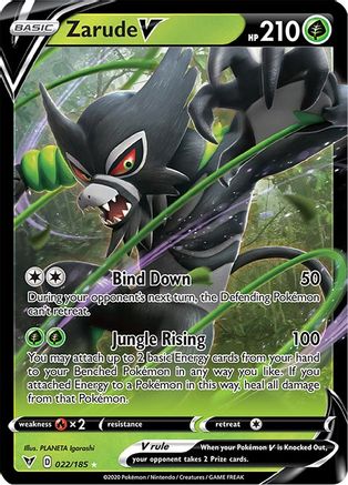 Zarude V (22)/185 Ultra Rare Holofoil