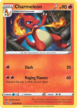 Charmeleon (24)/185 Uncommon Reverse Holofoil