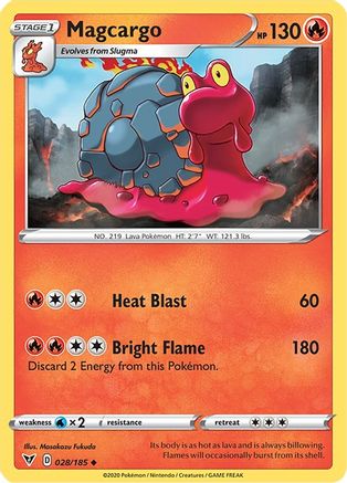 Magcargo (28)/185 Uncommon Reverse Holofoil