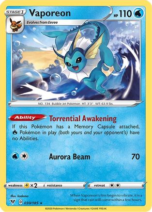 Vaporeon (30)/185 Rare