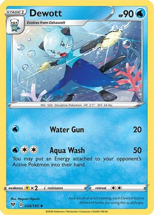 Dewott (34)/185 Uncommon Reverse Holofoil