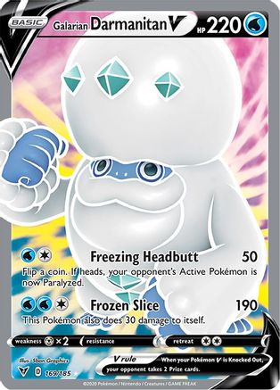 Galarian Darmanitan V (Full Art) (169)/185 Ultra Rare Holofoil