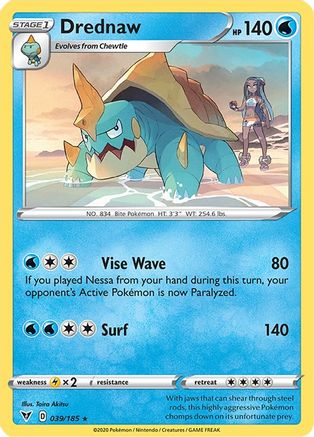 Drednaw (39)/185 Rare Reverse Holofoil