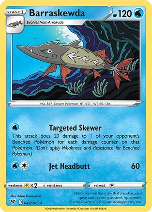 Barraskewda (42)/185 Rare Reverse Holofoil