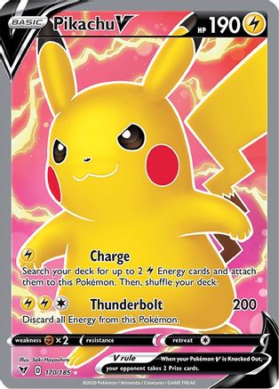 Pikachu V (Full Art) (170)/185 Ultra Rare Holofoil