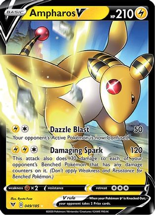 Ampharos V (49)/185 Ultra Rare Holofoil
