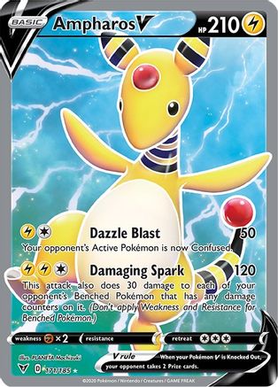 Ampharos V (Full Art) (171)/185 Ultra Rare Holofoil