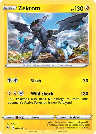 Zekrom (60)/185 Holo Rare Holofoil