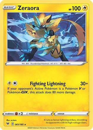 Zeraora (61)/185 Holo Rare Reverse Holofoil