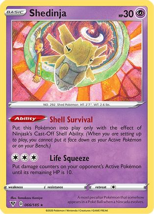 Shedinja (66)/185 Rare Reverse Holofoil