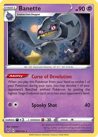 Banette (68)/185 Rare Reverse Holofoil