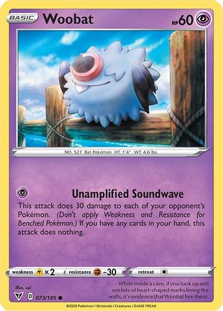 Woobat (73)/185 Common Reverse Holofoil