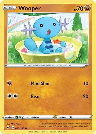 Wooper (83)/185 Common Reverse Holofoil