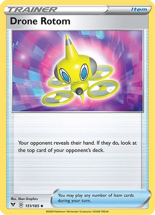 Drone Rotom (151)/185 Uncommon Reverse Holofoil