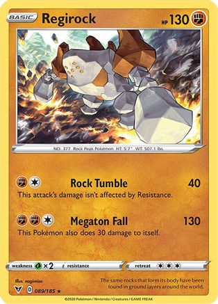 Regirock (89)/185 Holo Rare Holofoil