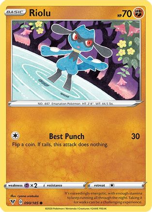 Riolu (90)/185 Common Reverse Holofoil