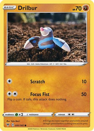 Drilbur (91)/185 Common Reverse Holofoil