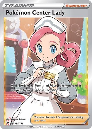 Pokemon Center Lady (Full Art) (185)/185 Ultra Rare Holofoil
