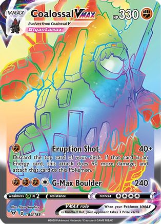 Coalossal VMAX (Secret) (189)/185 Secret Rare Holofoil