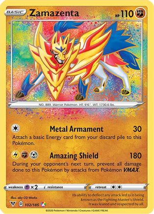 Zamazenta (102)/185 Amazing Rare Holofoil