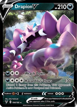 Drapion V (106)/185 Ultra Rare Holofoil