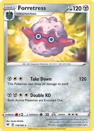 Forretress (114)/185 Rare Reverse Holofoil