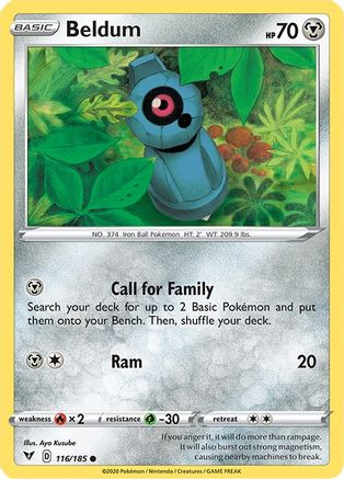 Beldum (116)/185 Common Reverse Holofoil