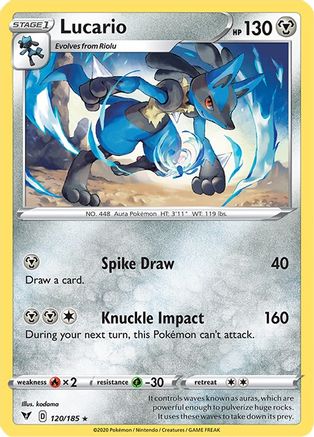 Lucario (120)/185 Rare Reverse Holofoil