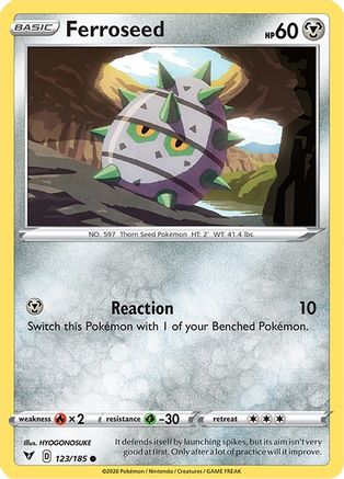 Ferroseed (123)/185 Common Reverse Holofoil