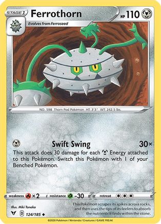 Ferrothorn (124)/185 Uncommon Reverse Holofoil